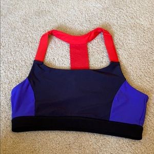 NWOT tri colored sports bra